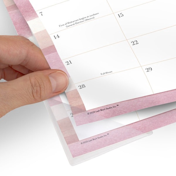 slide 2 of 8, 2024-2025 Cambridge Leah Bisch Academic Monthly Desk Pad Calendar, 17-3/4"" X 11"", Stripe, July 2024 To June 2025, Lb32-705A, 1 ct