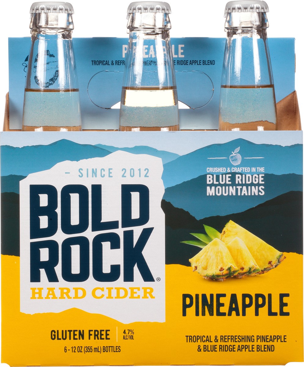 slide 8 of 12, Bold Rock Hard Cider Bold Rock Pineapple Hard Cider 6 - 12 oz Bottles, 6 ct