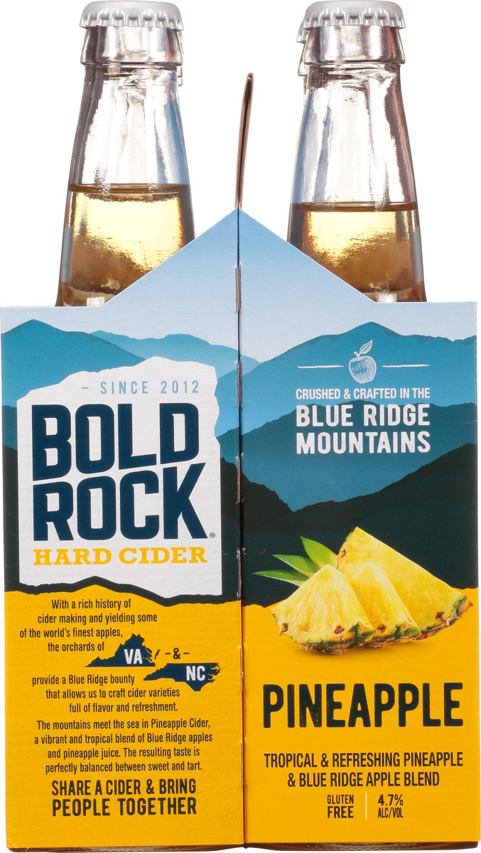 slide 3 of 12, Bold Rock Hard Cider Bold Rock Pineapple Hard Cider 6 - 12 oz Bottles, 6 ct