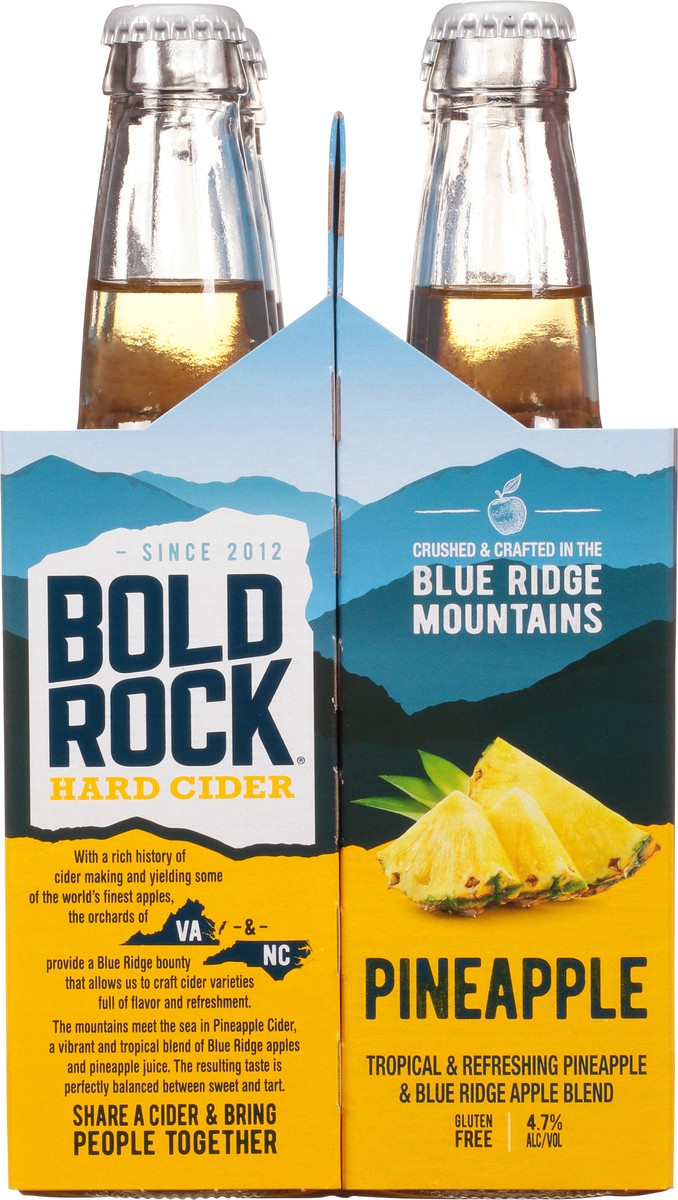 slide 11 of 12, Bold Rock Hard Cider Bold Rock Pineapple Hard Cider 6 - 12 oz Bottles, 6 ct