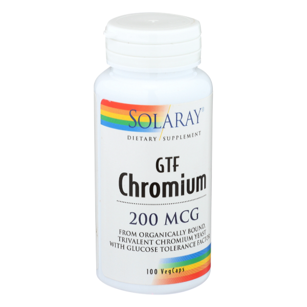 slide 1 of 1, Solaray Gtf Chromium 100 Cap, 100 ct