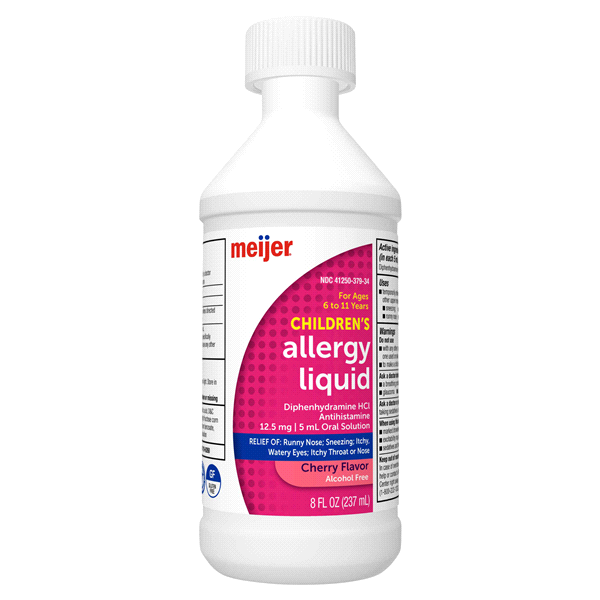 slide 8 of 29, Meijer Children's Allergy Liquid, Cherry Flavor, 8 oz