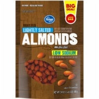 slide 1 of 1, Kroger Lightly Sea Salted Roasted Almonds, 24 oz