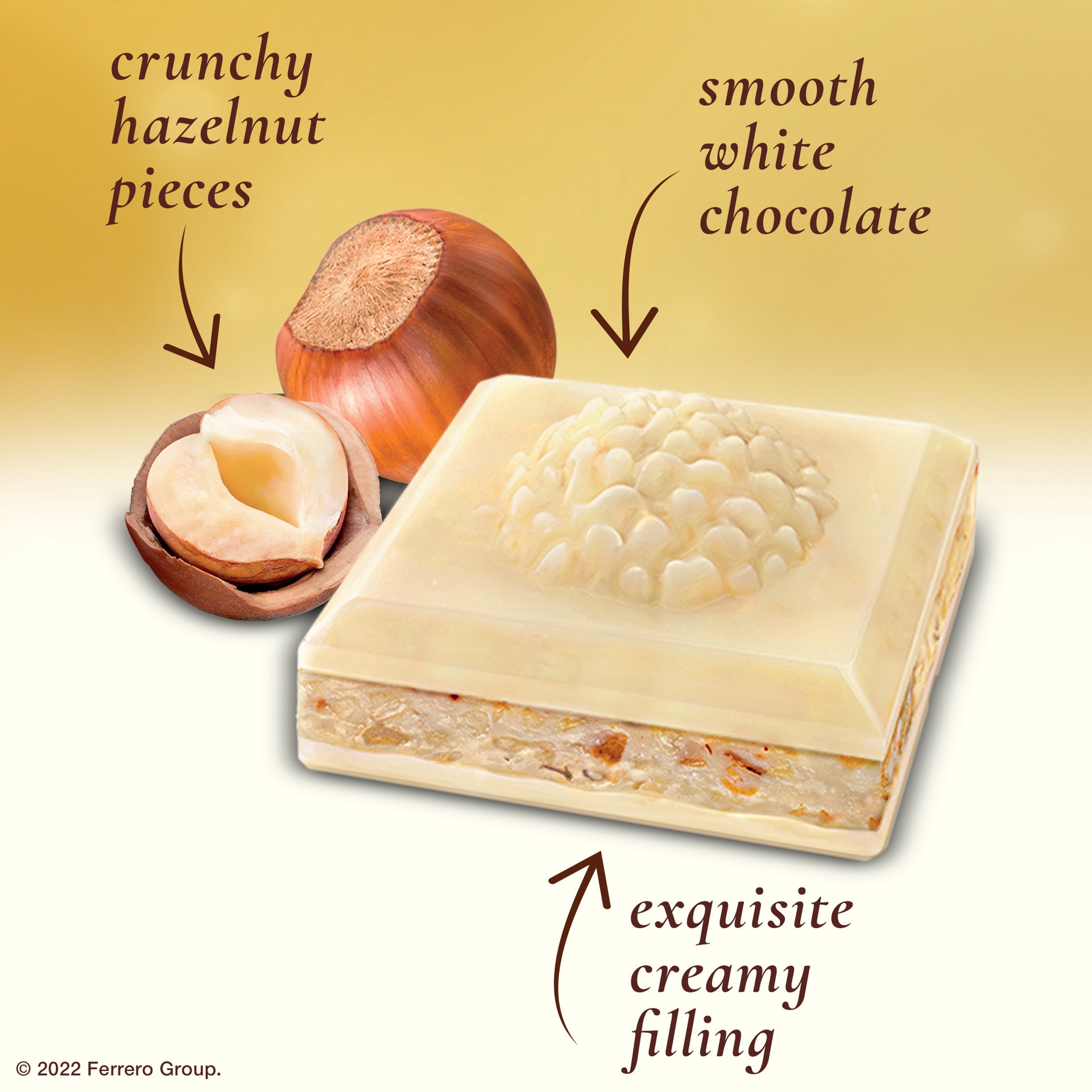 slide 2 of 9, Ferrero Rocher White Hazelnut Chocolate Bar, 3.25 oz