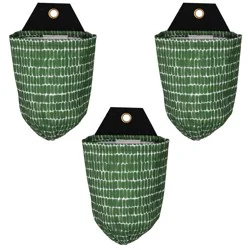 Evergreen 3 Hanging Pocket Planters - Green