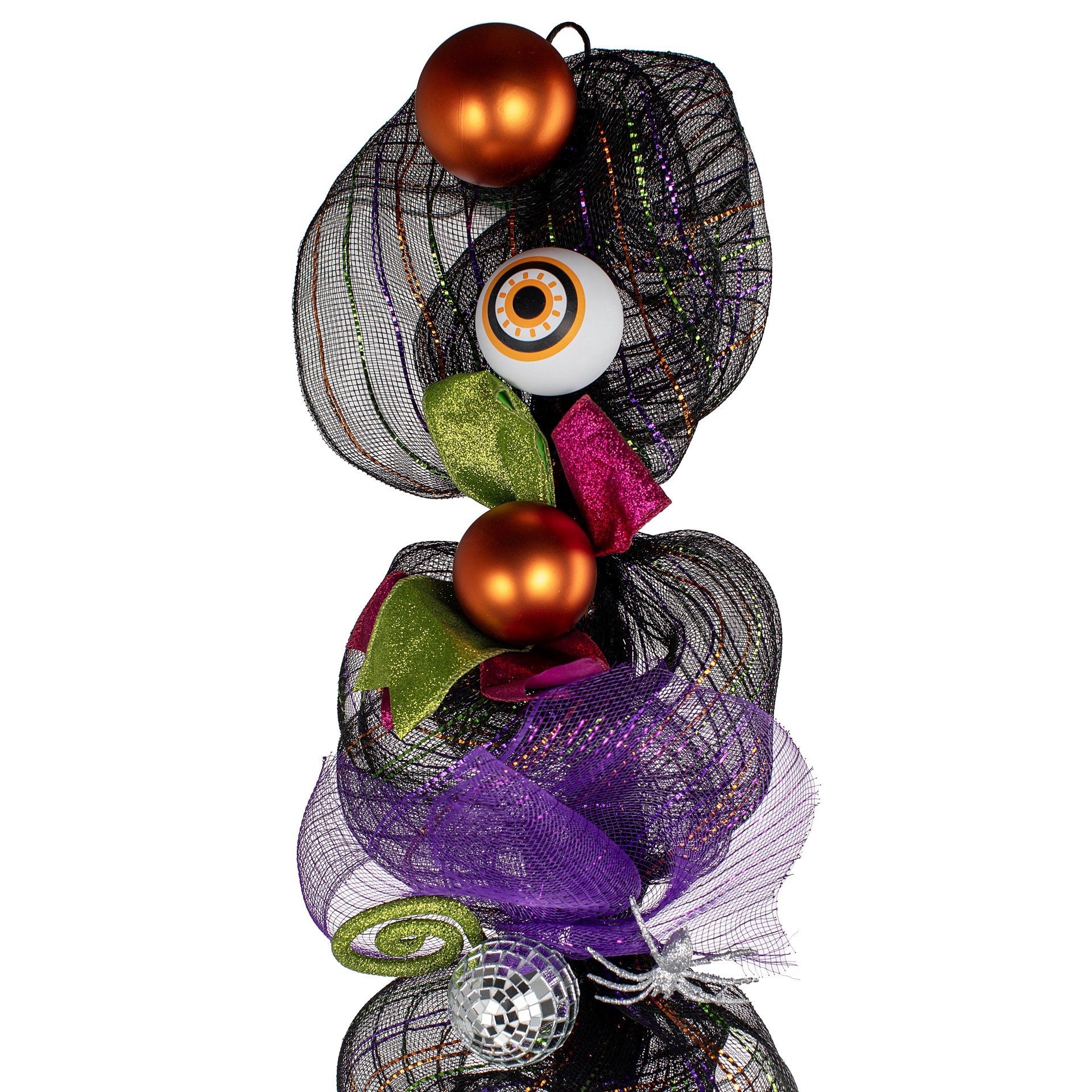 slide 3 of 6, 6ft. Eyeball & Ornament Mesh Garland By Ashland, 6 ft