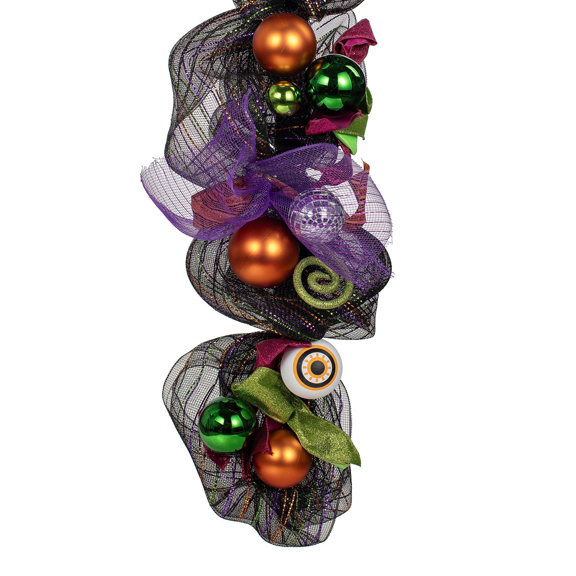 slide 4 of 6, 6ft. Eyeball & Ornament Mesh Garland By Ashland, 6 ft