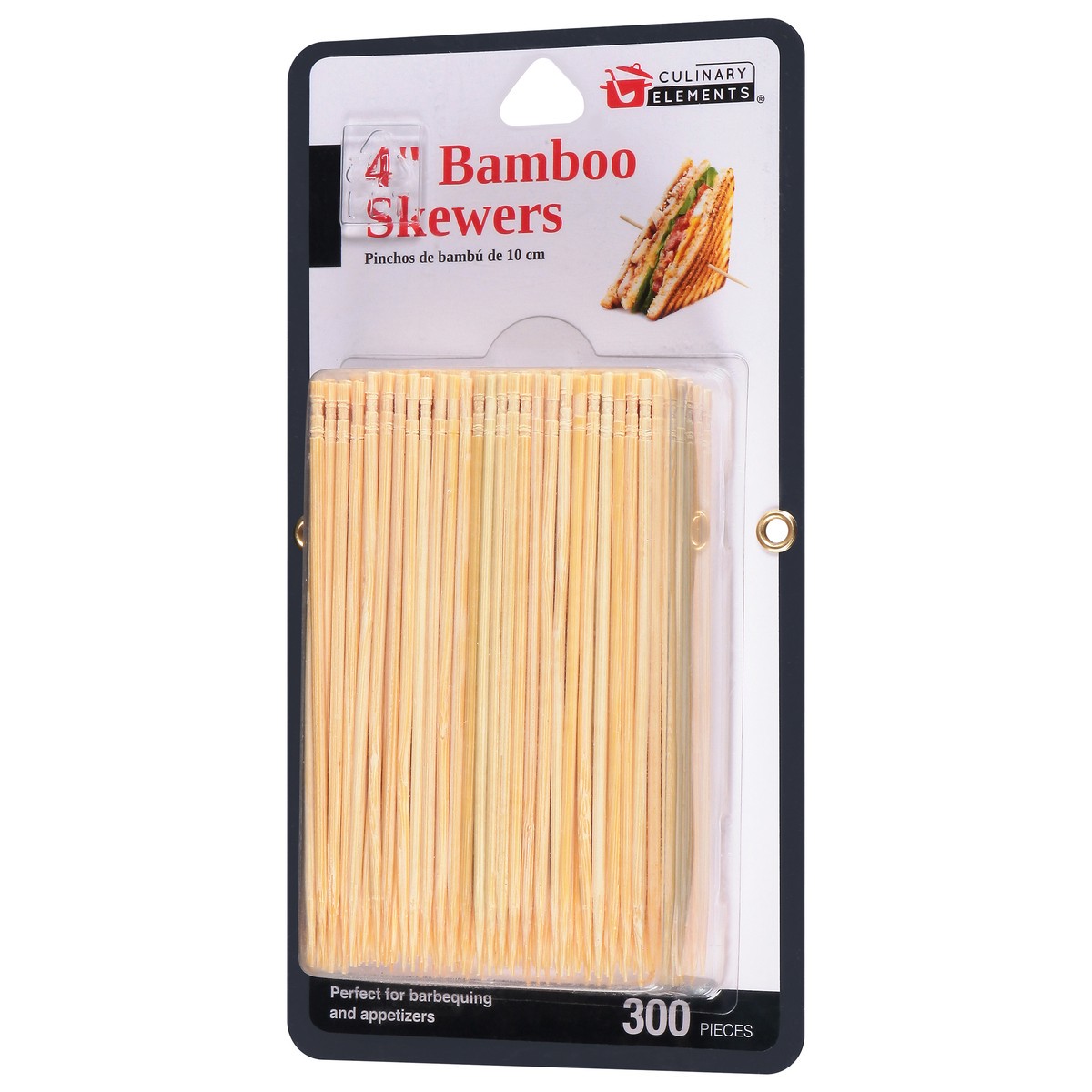 slide 10 of 12, Culinary Elements 4 Inches Bamboo Skewers 300 ea, 300 ct