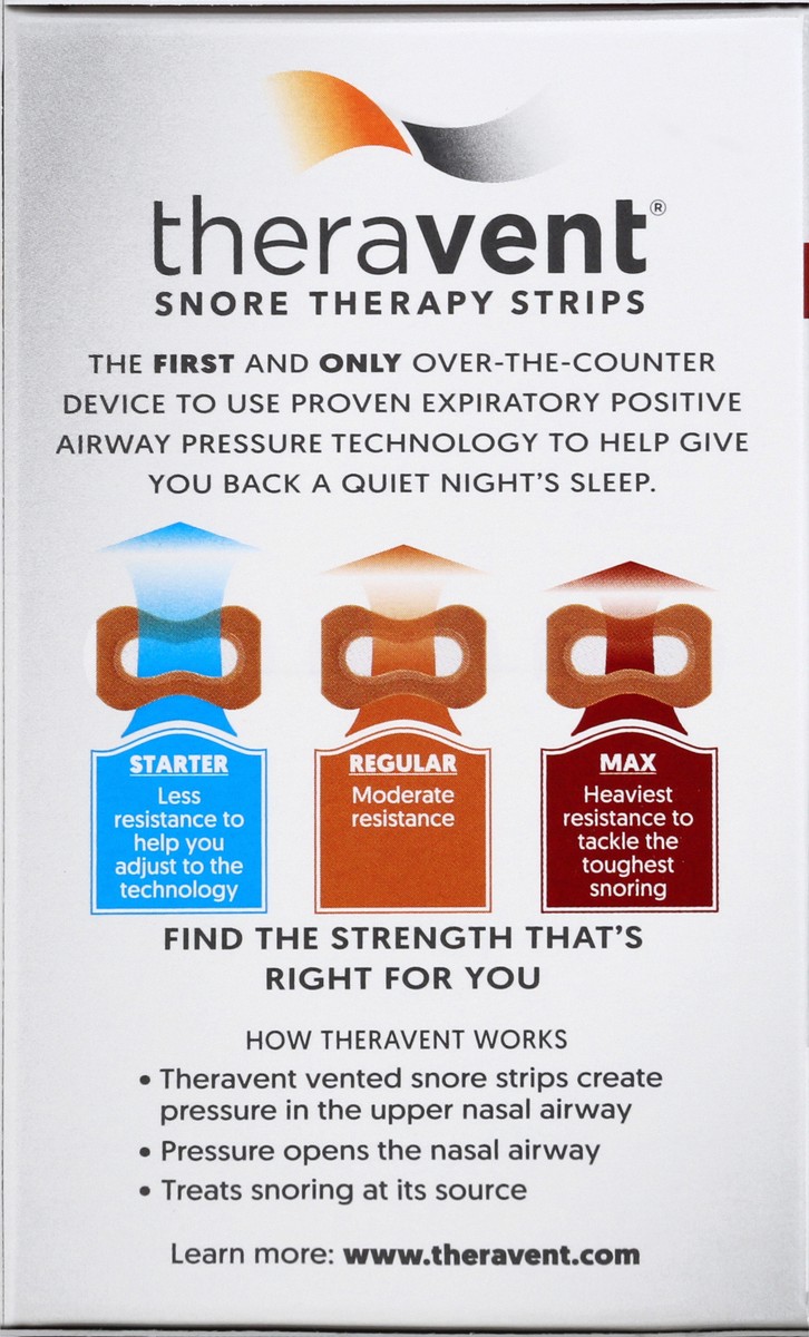 slide 6 of 6, Theravent Snore Therapy Strips Max, 20 ct