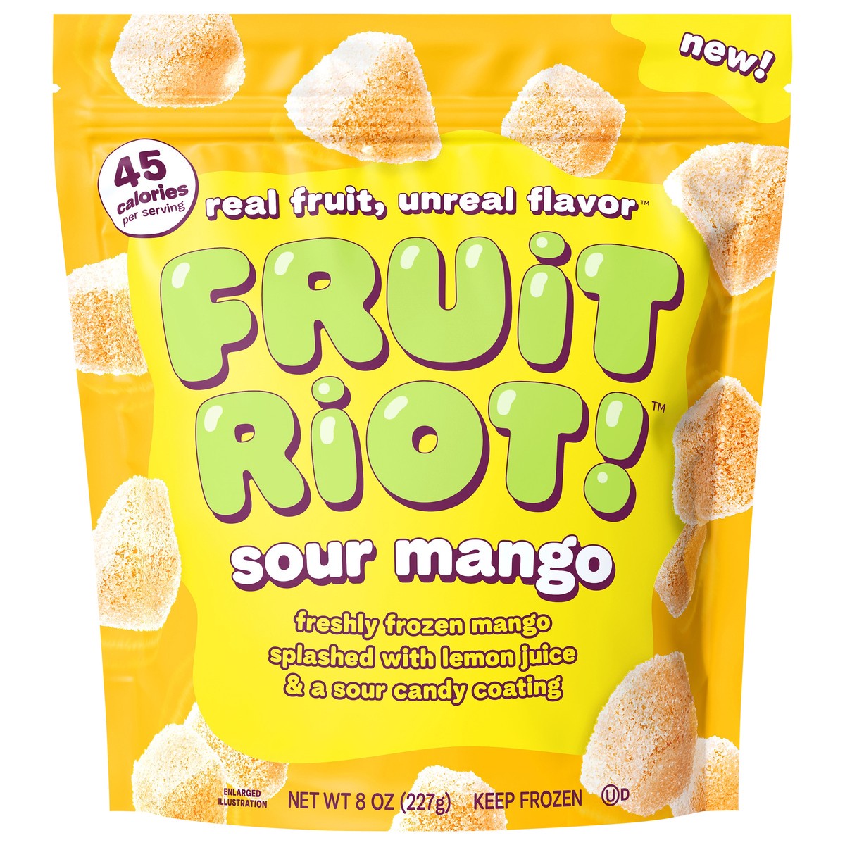 slide 2 of 8, Fruit Riot! Fruit Riot sour candy mango 8 oz, 8 oz