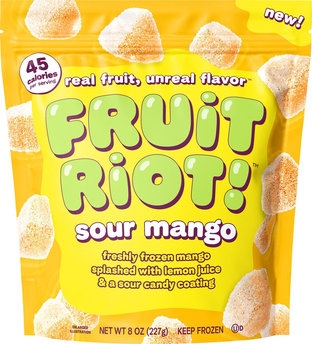 slide 6 of 8, Fruit Riot! Fruit Riot sour candy mango 8 oz, 8 oz