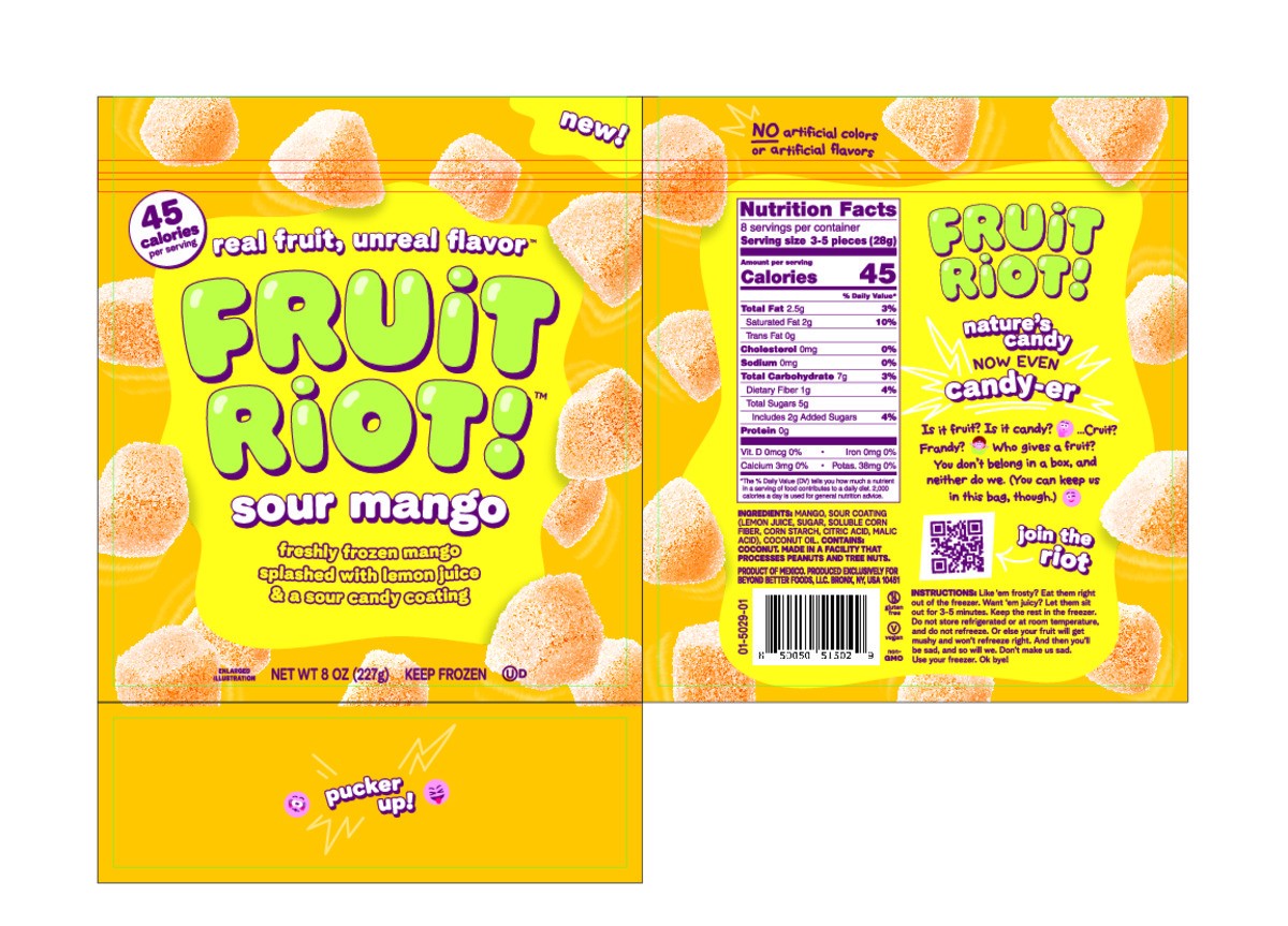 slide 4 of 8, Fruit Riot! Fruit Riot sour candy mango 8 oz, 8 oz