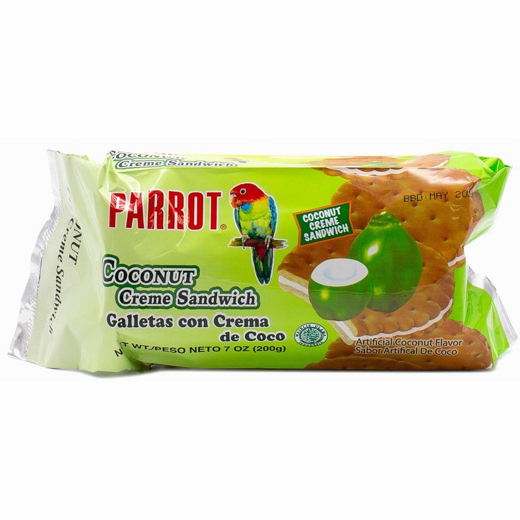 slide 1 of 1, Parrot Coconut Sandwich Biscuits, 1 ct
