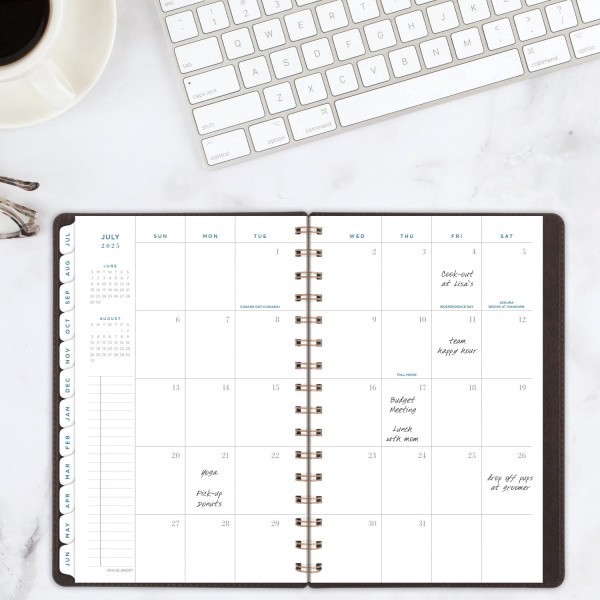 slide 2 of 10, 2024-2025 At-A-Glance Signature Collection Weekly/Monthly Academic Planner, 5"" X 8"", Brown, July 2024 To June 2025, Yp200A09, 1 ct