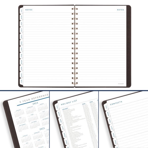 slide 3 of 10, 2024-2025 At-A-Glance Signature Collection Weekly/Monthly Academic Planner, 5"" X 8"", Brown, July 2024 To June 2025, Yp200A09, 1 ct