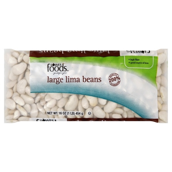 slide 1 of 1, Lowes Foods Dried Large Lima Beans, 1 lb