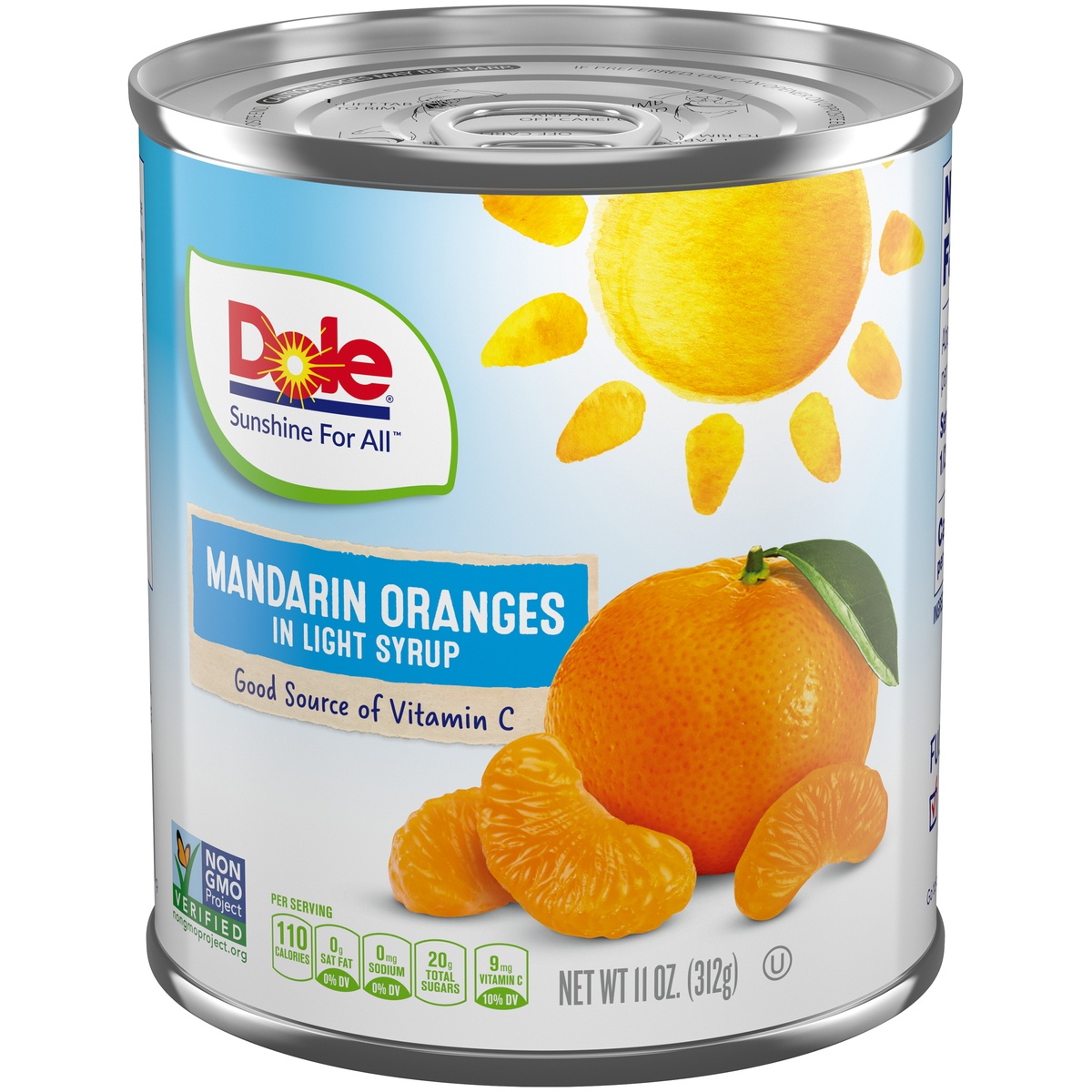 slide 1 of 1, Dole Mandarin Oranges In Light Syrup, 11 oz