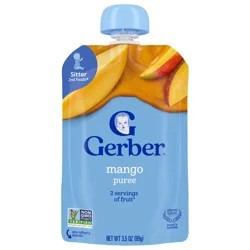 Gerber Stage 2 Baby Food, Mango Puree, 3.5 oz Pouch