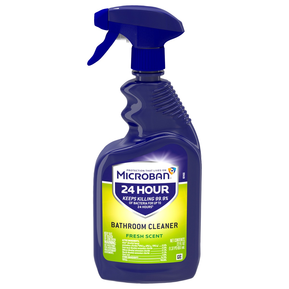 slide 1 of 3, Microban Fresh Scent Bathroom Cleaner, 22 oz