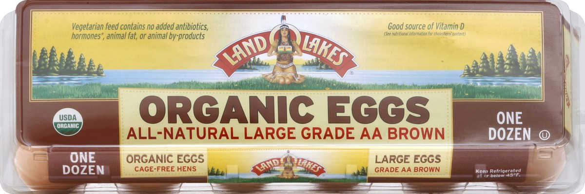 slide 3 of 4, Land O'Lakes Organic Eggs Large Grade Aa - 12 CT, 12 ct