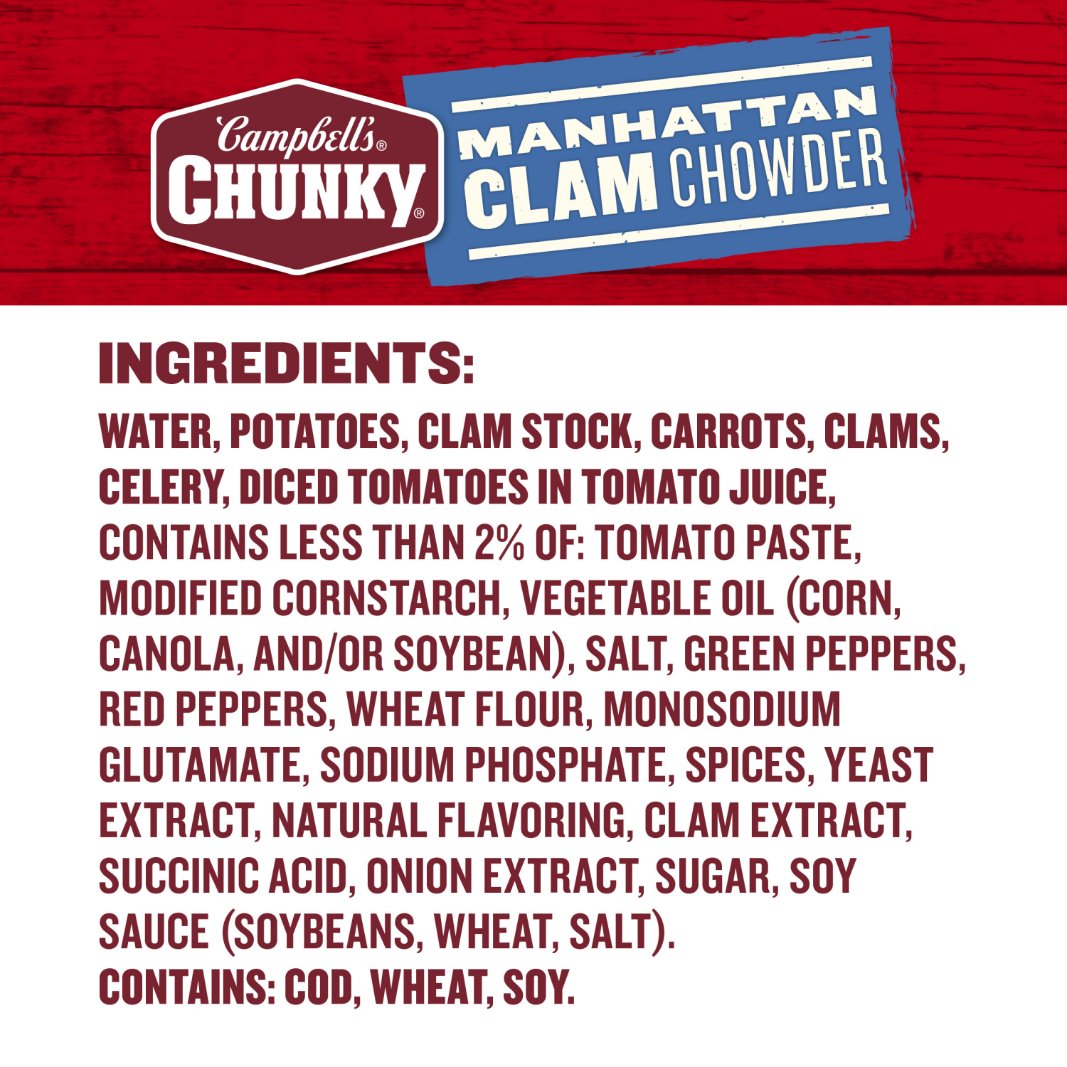 slide 5 of 5, Campbell's Manhattan Clam Chowder, 18.800 oz
