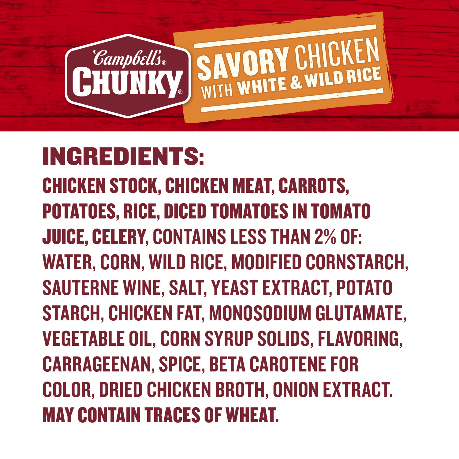 slide 5 of 5, Campbell's Savory Chicken with White and Wild Rice Soup, 18.800 oz
