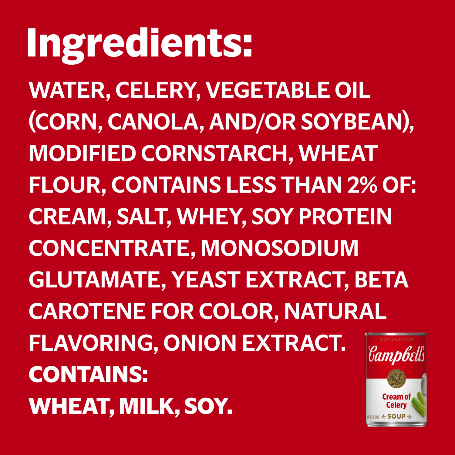 slide 3 of 8, Campbell's Condensed Cream of Celery Soup, 10.5 oz Can, 10.5 oz