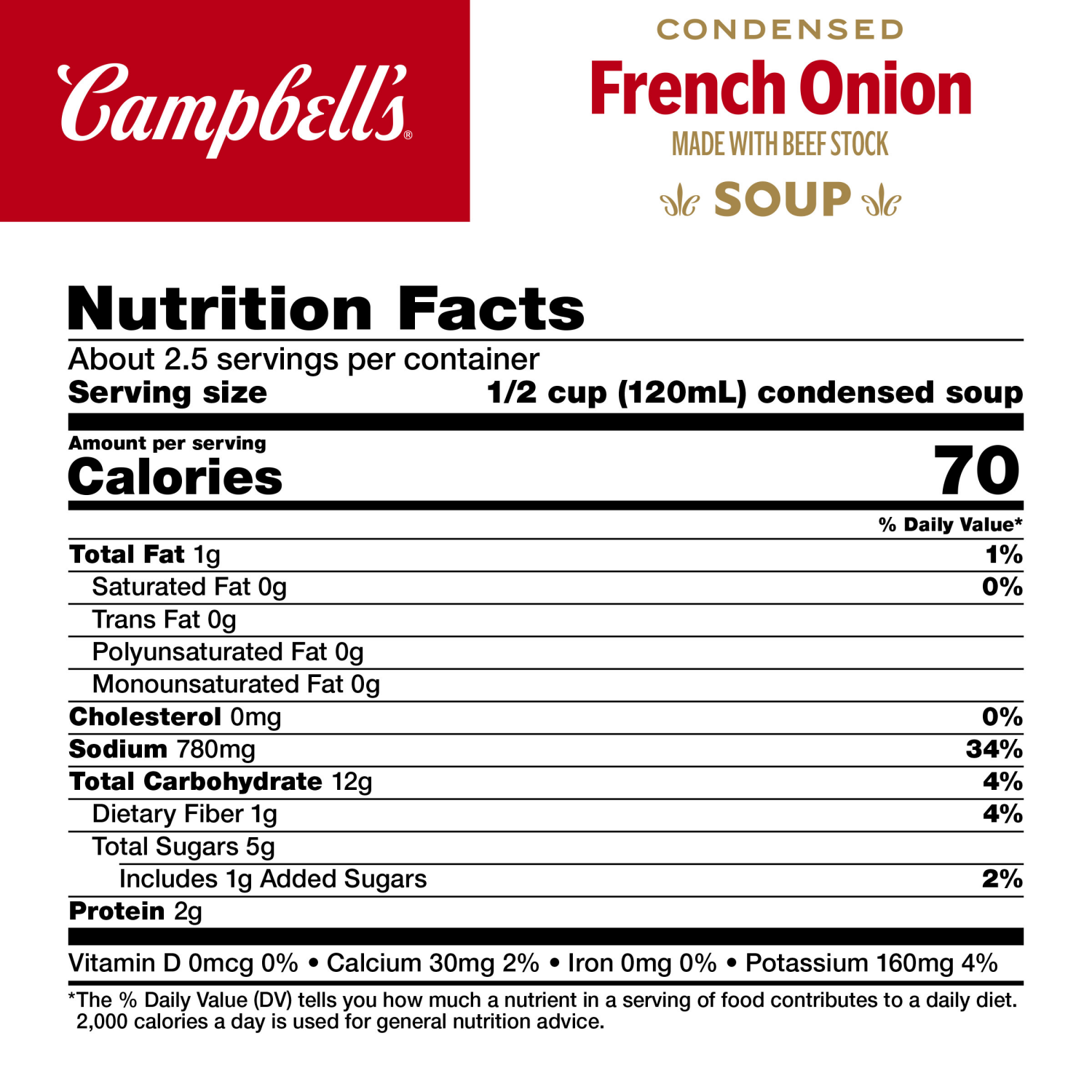 slide 2 of 7, Campbell's Condensed French Onion Soup, 10.5 oz Can, 10.5 oz