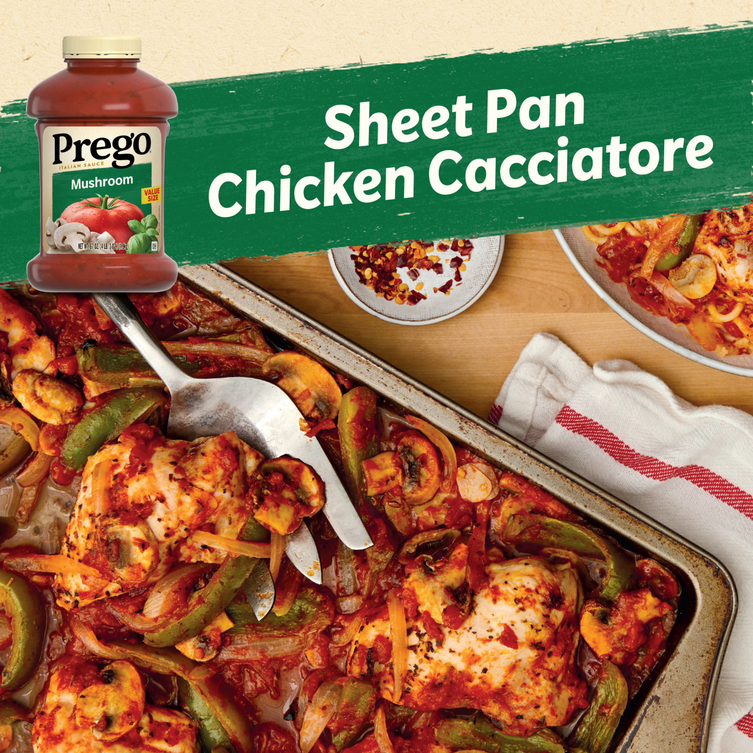 slide 6 of 8, Prego Mushroom Pasta Sauce, 67.000 oz