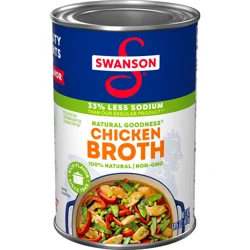 Swanson 33% Less Sodium Chicken Broth, 14.5 oz Can