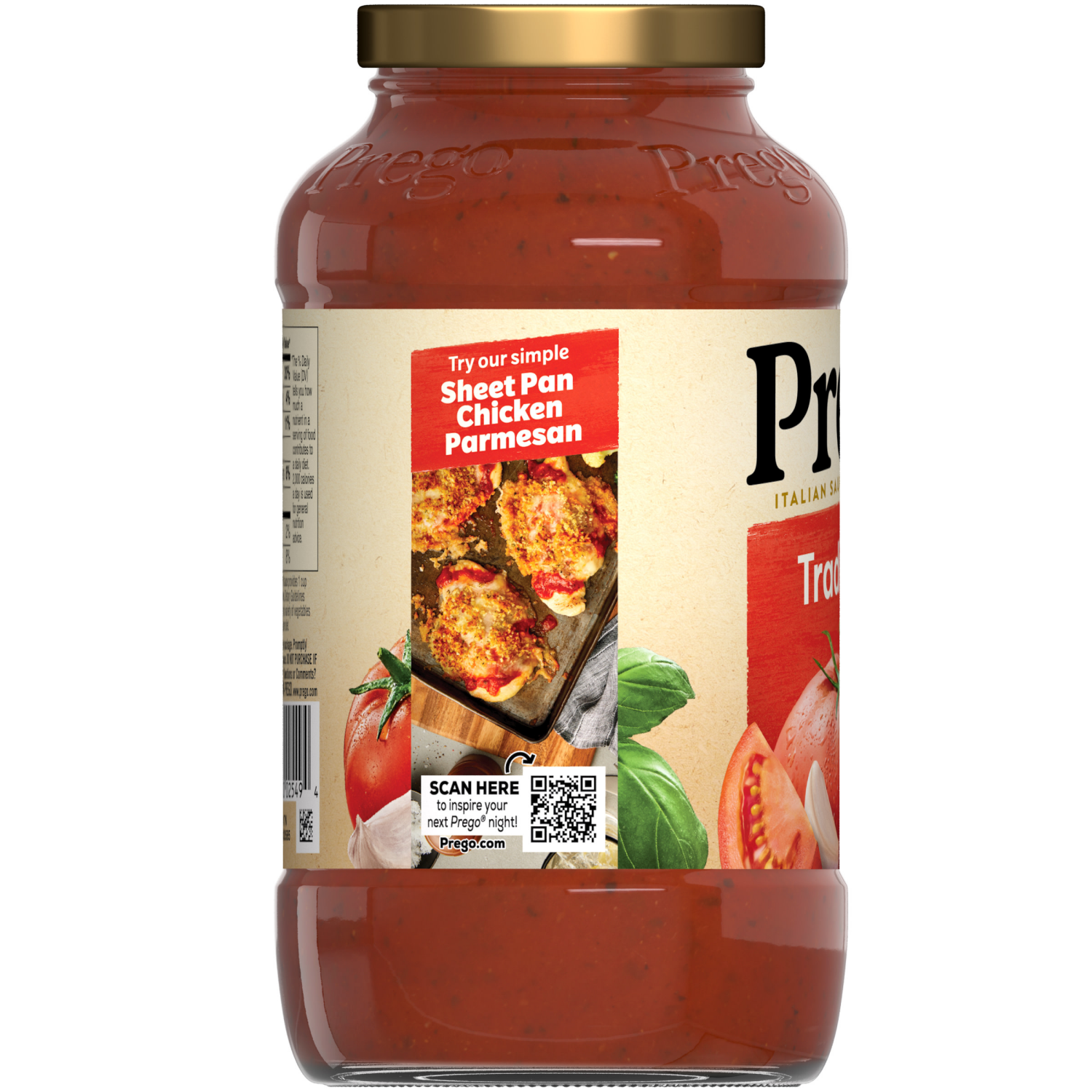 slide 3 of 8, Prego Traditional Pasta Sauce, 24 oz Jar, 24.000 oz