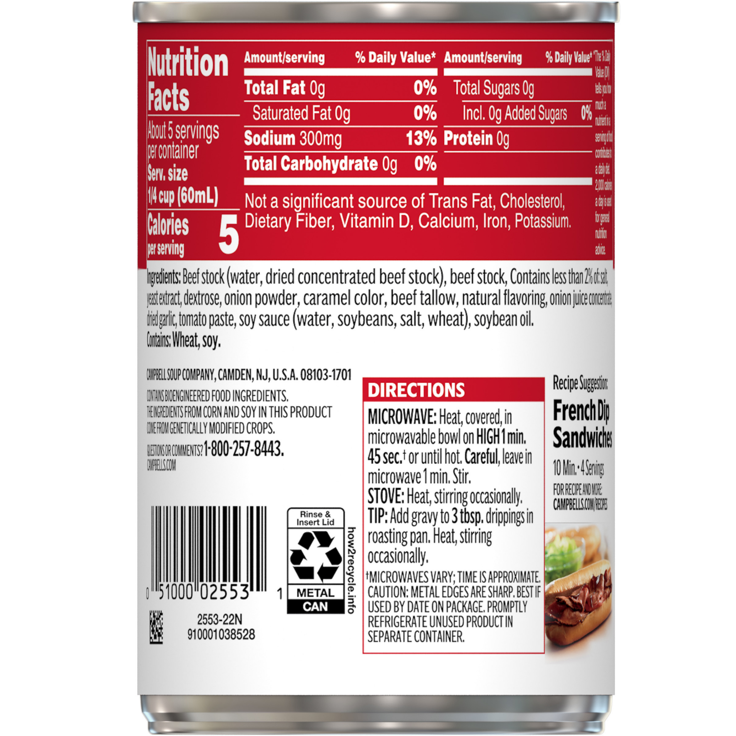 slide 2 of 8, Campbell's Au Jus Gravy, 10.5 oz Can, 10.5 oz