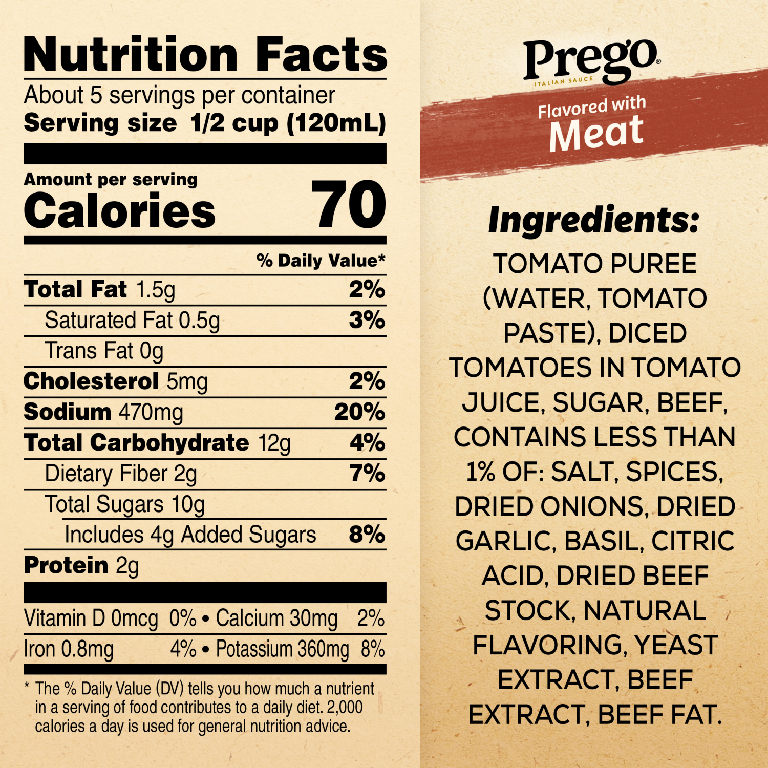 slide 4 of 8, Prego Italian Tomato Pasta Sauce Flavored With Meat, 24 oz Jar, 24.000 oz