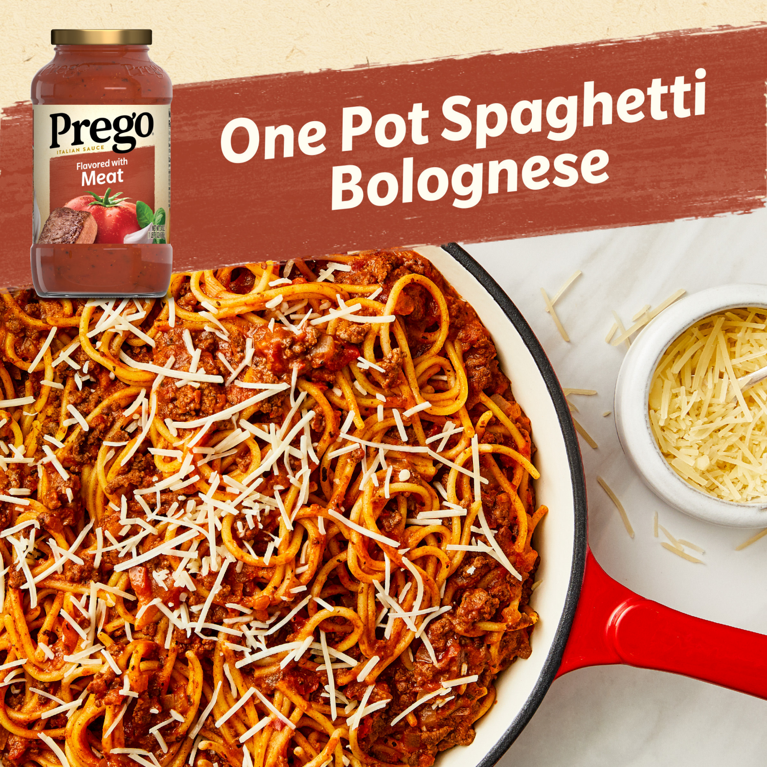 slide 6 of 8, Prego Italian Tomato Pasta Sauce Flavored With Meat, 24 oz Jar, 24.000 oz