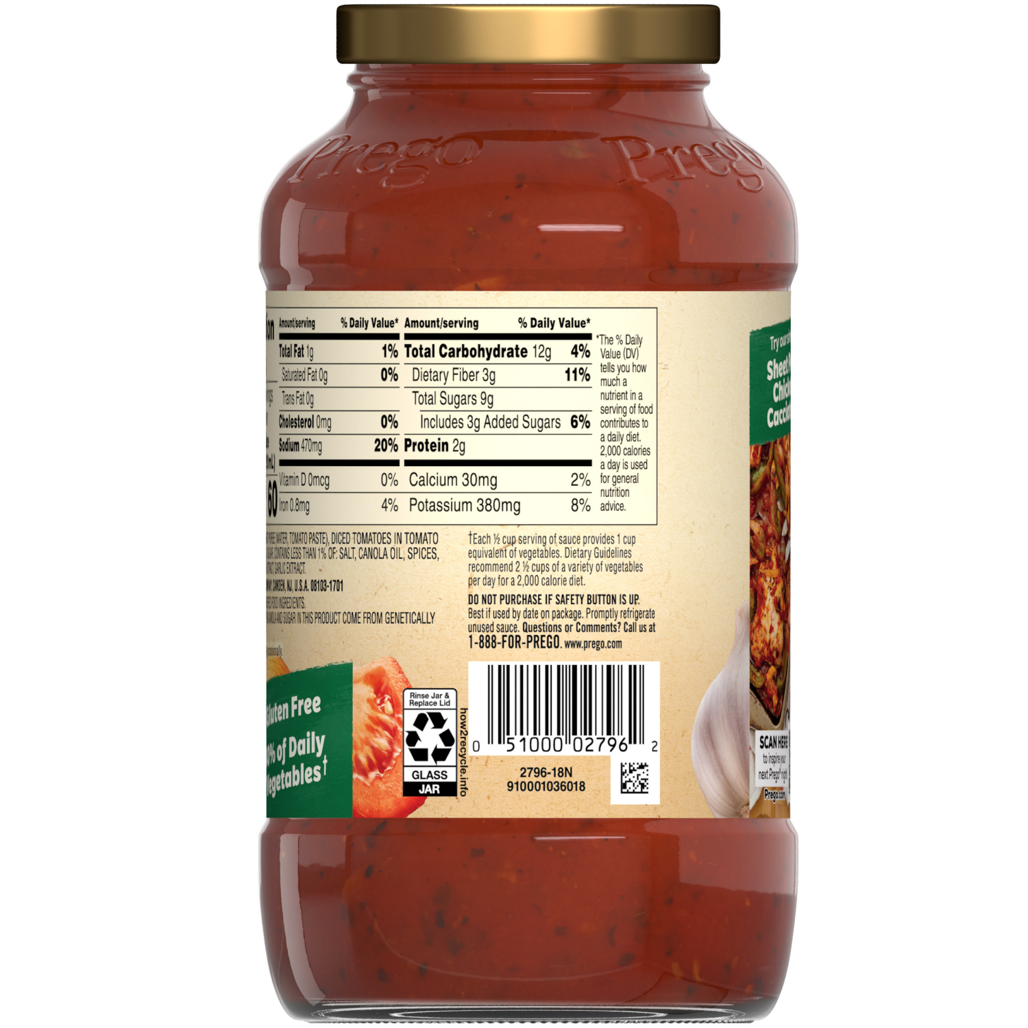 slide 3 of 5, Prego Mushroom Pasta Sauce, 24.000 oz