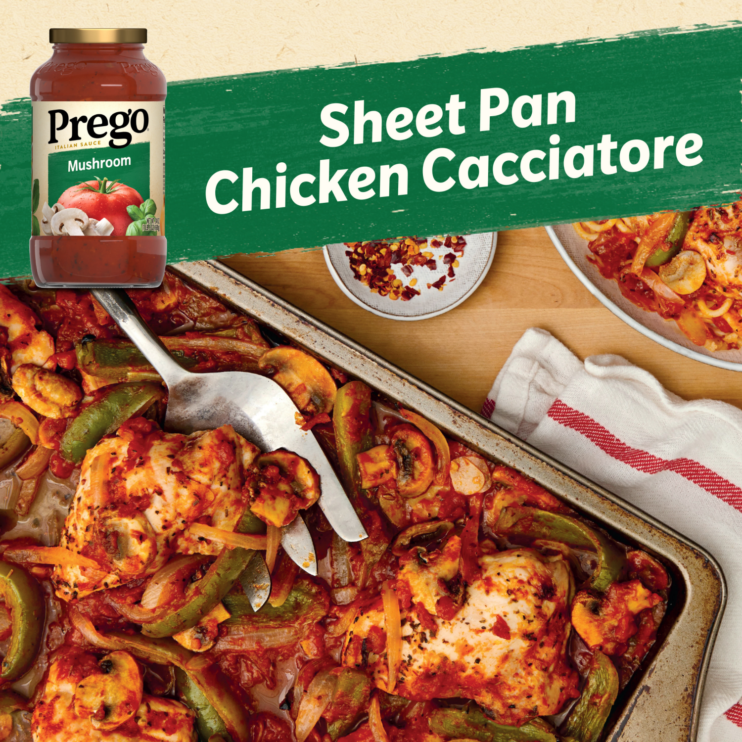 slide 4 of 5, Prego Mushroom Pasta Sauce, 24.000 oz