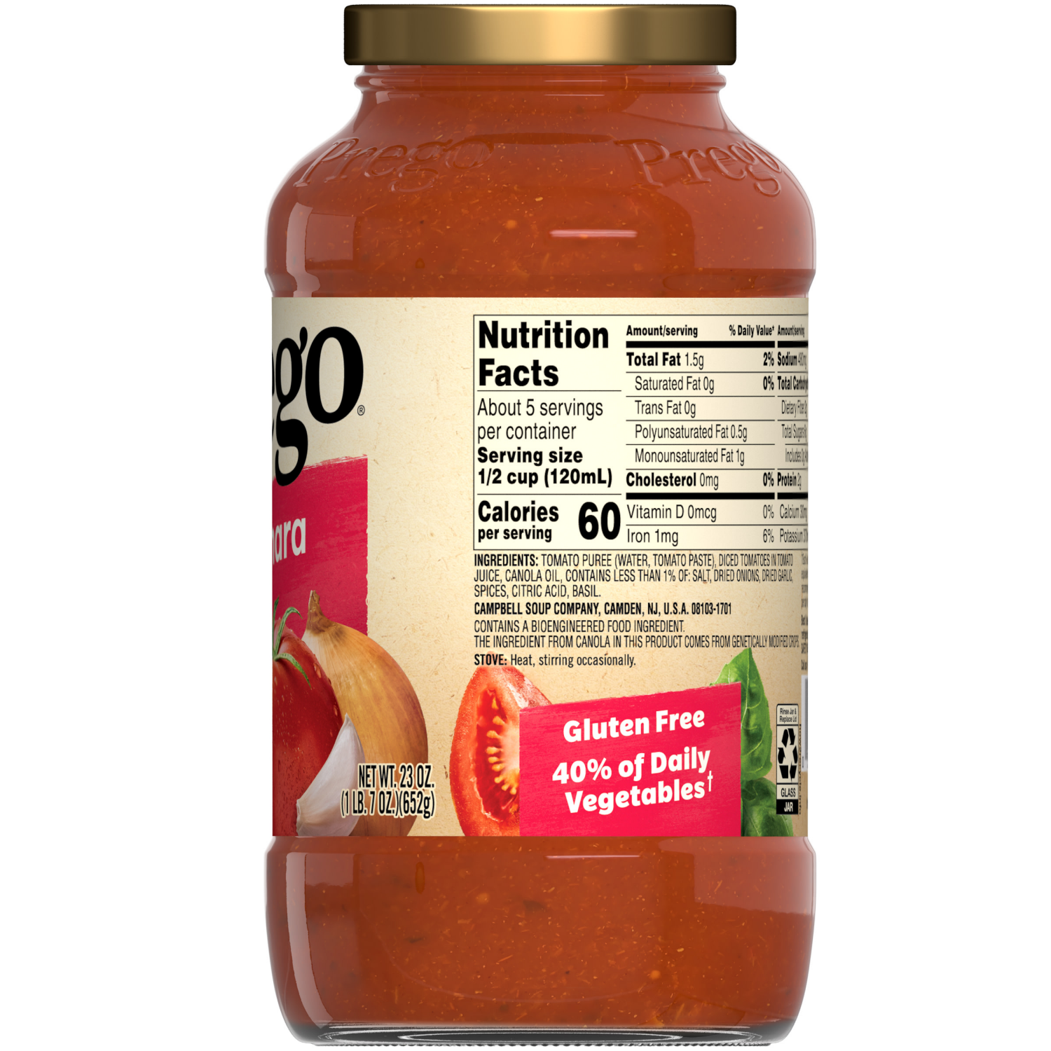 slide 2 of 8, Prego Marinara Sauce, 23.000 oz