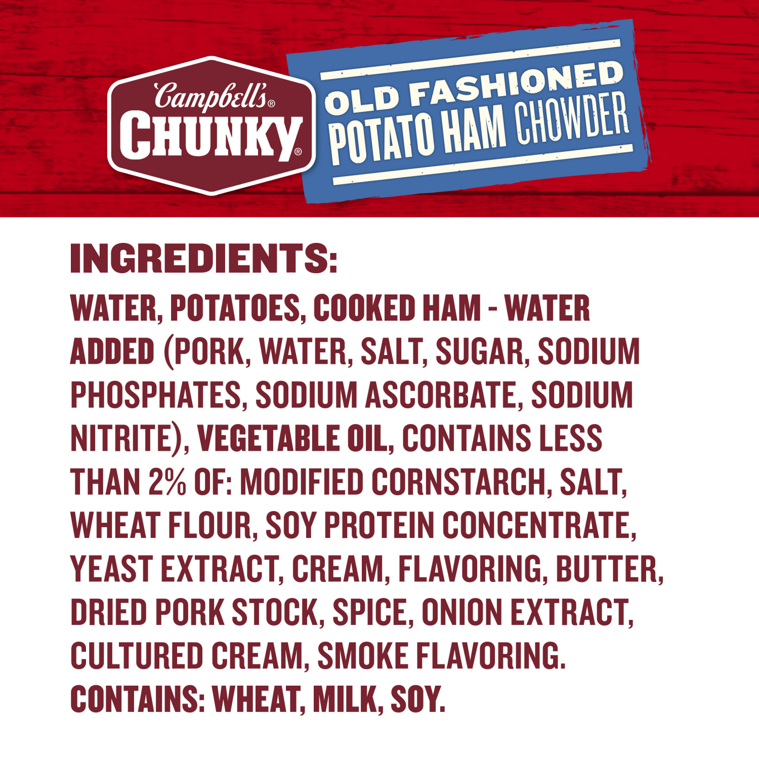 slide 5 of 5, Campbell's Old Fashioned Potato Ham Chowder, 18.800 oz