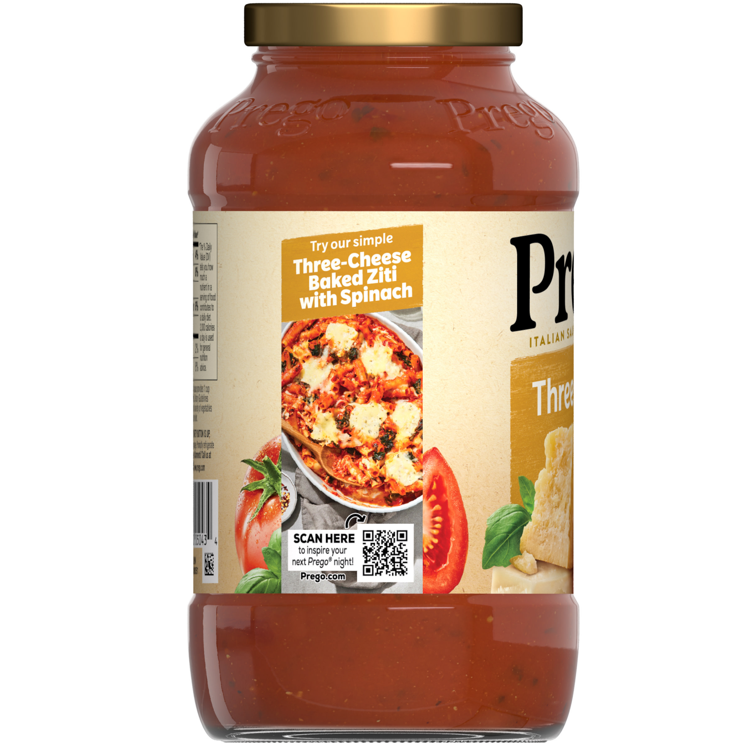 slide 3 of 8, Prego Three Cheese Pasta Sauce, 24.000 oz