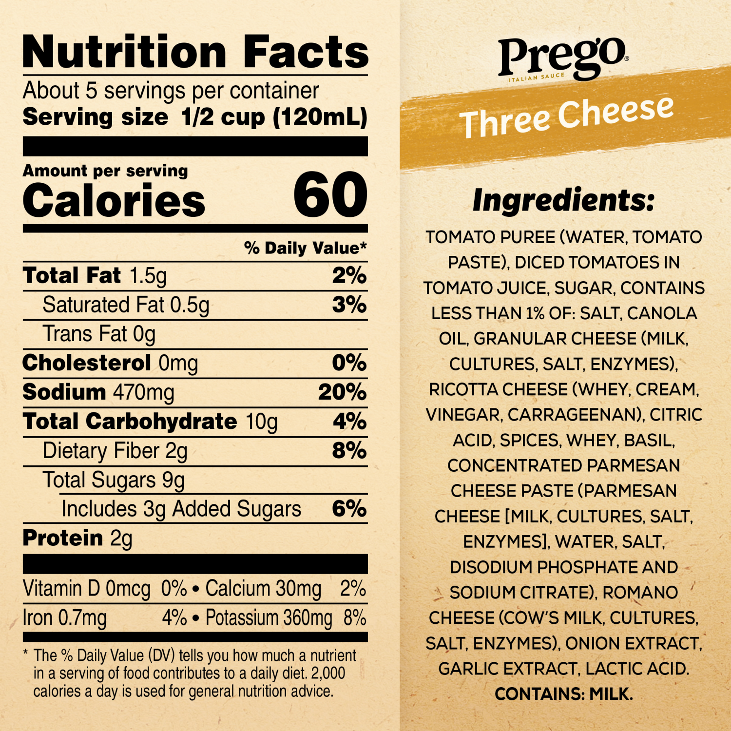 slide 4 of 8, Prego Three Cheese Pasta Sauce, 24.000 oz