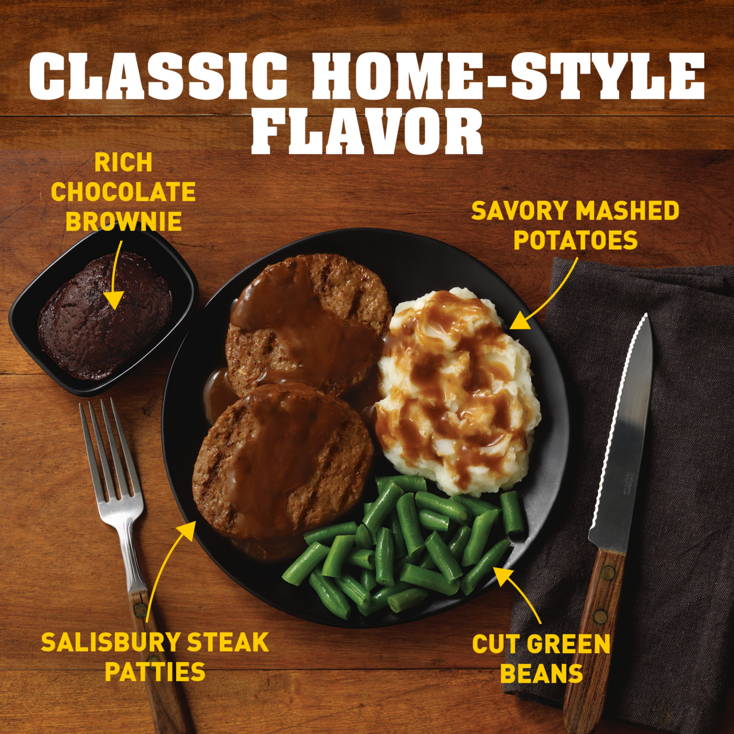 slide 4 of 5, Hungry-Man Salisbury Steak, Frozen Meal, 16 oz, 16 oz