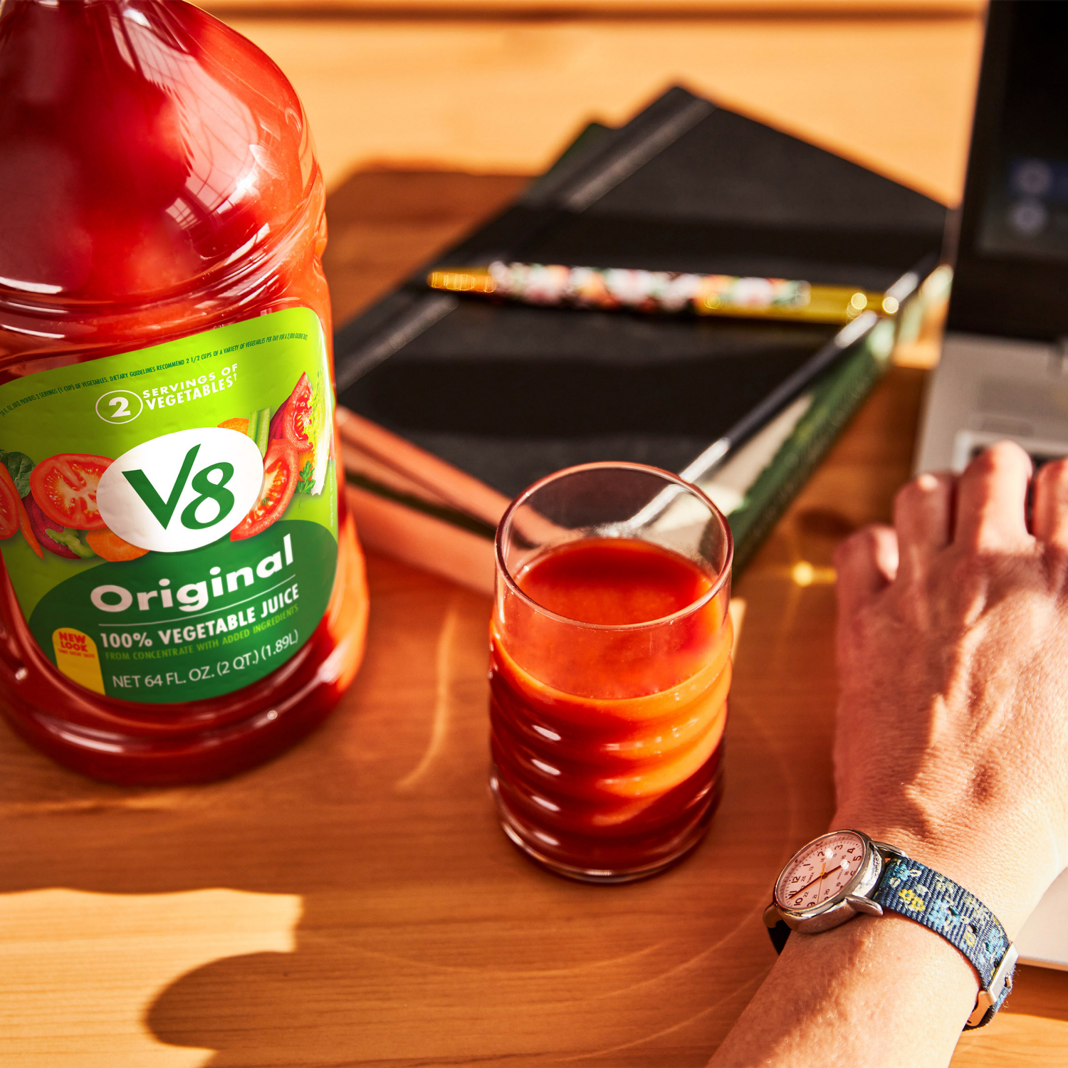 slide 6 of 8, V8 Original 100% Vegetable Juice, 64.000 fl oz