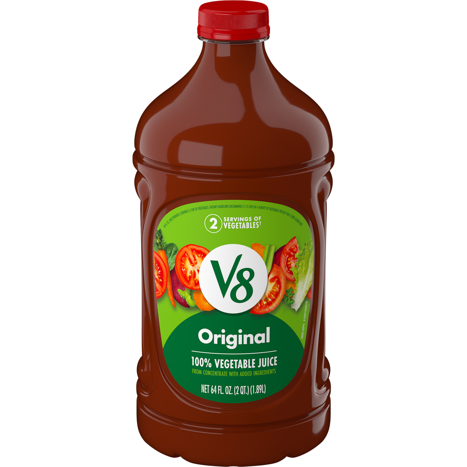 slide 1 of 8, V8 Original 100% Vegetable Juice, 64.000 fl oz