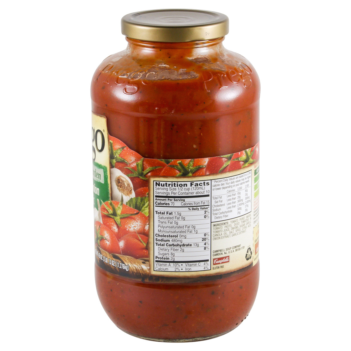 slide 4 of 4, Prego Chunky Garden Tomato, Onion & Garlic Italian Sauce, 45 oz