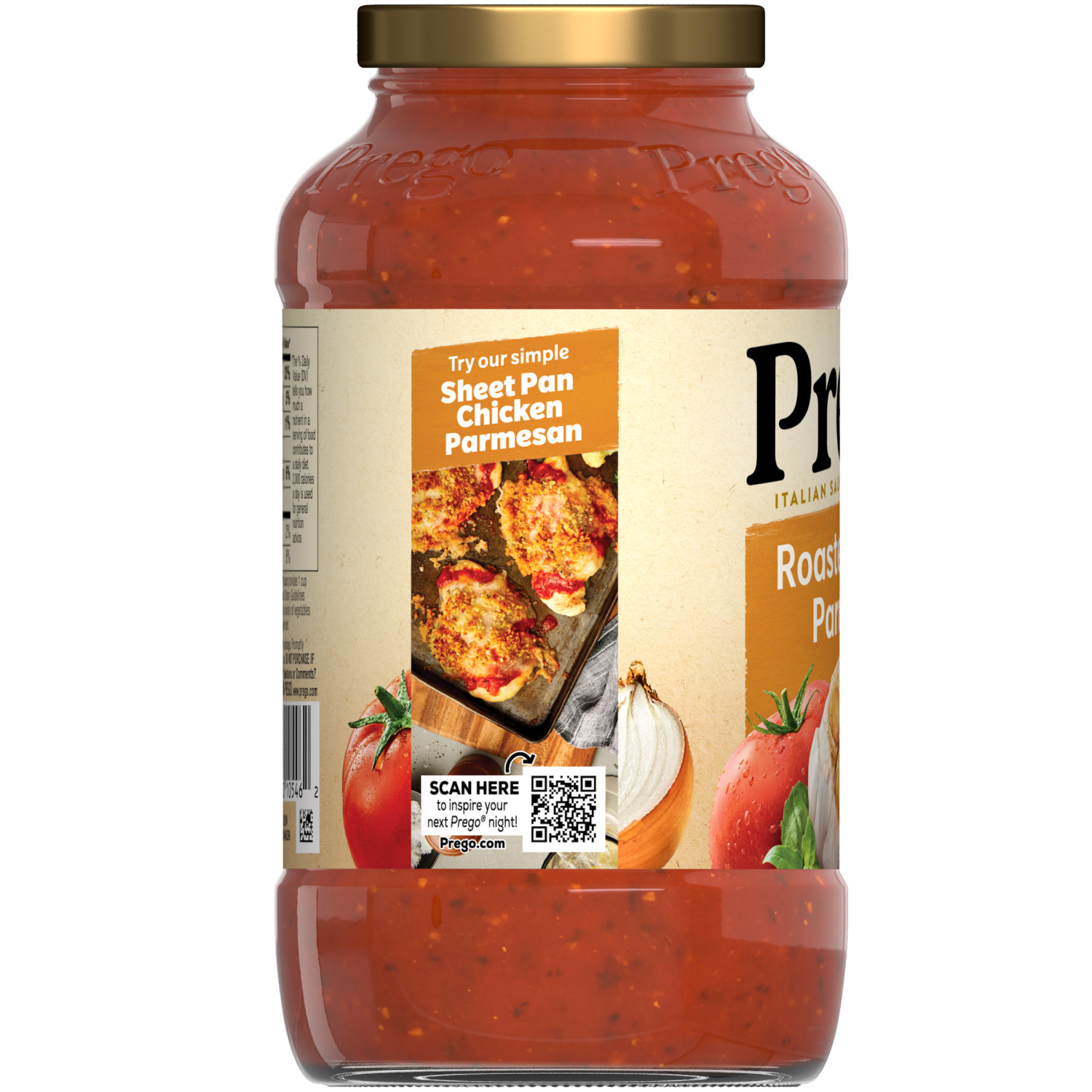 slide 3 of 8, Prego Pasta Sauce, Italian Tomato Sauce with Roasted Garlic & Parmesan Cheese, 24 oz Jar, 24.000 oz