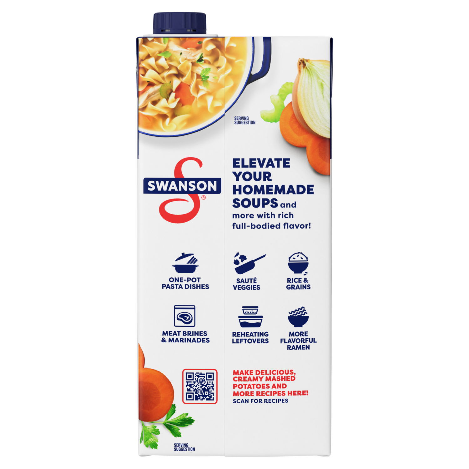 slide 5 of 8, Swanson Chicken Broth, 32 oz Carton, 32.000 oz