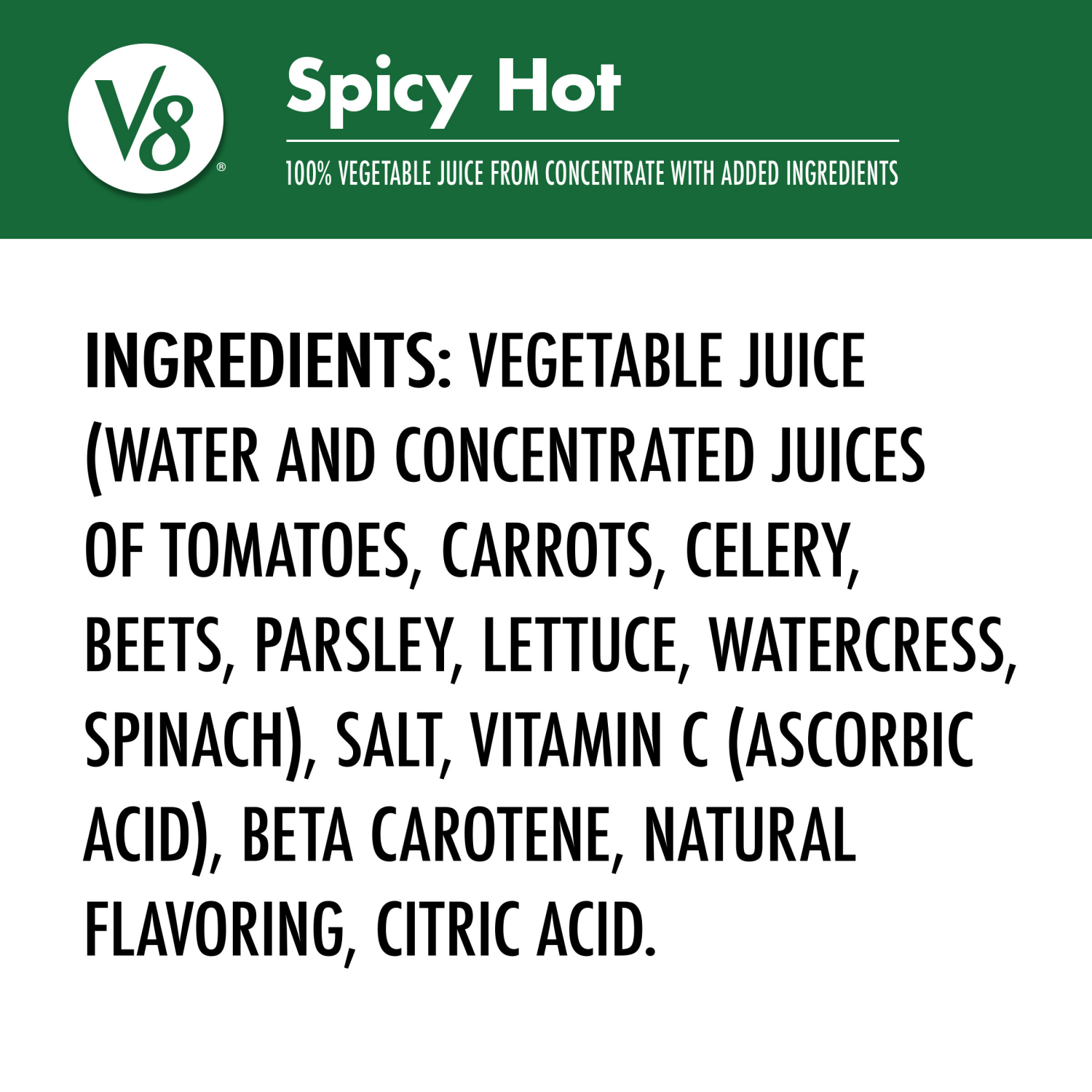 slide 3 of 8, V8 Spicy Hot 100% Vegetable Juice, 46 fl oz Bottle, 46.000 fl oz