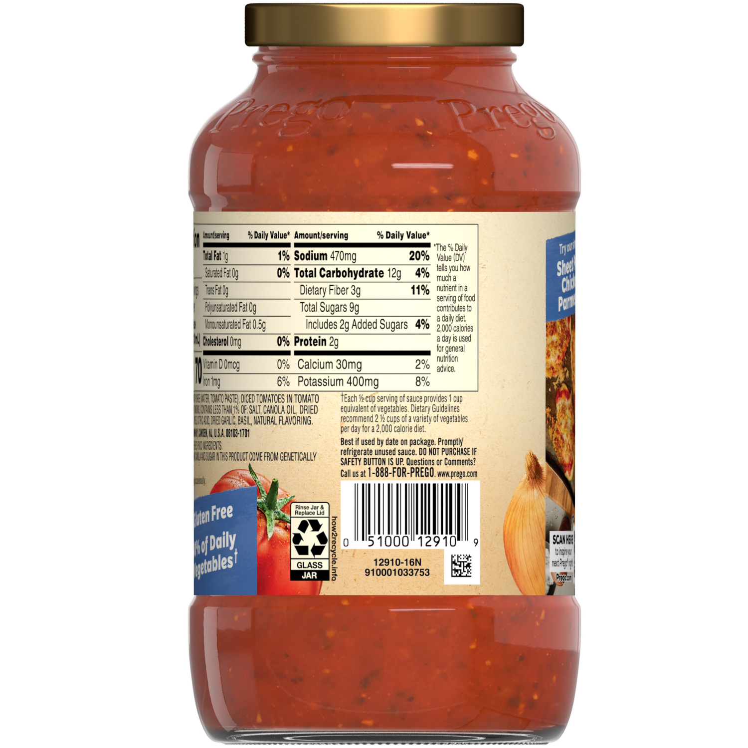 slide 5 of 8, Prego Roasted Garlic & Herb Pasta Sauce, 24.000 oz