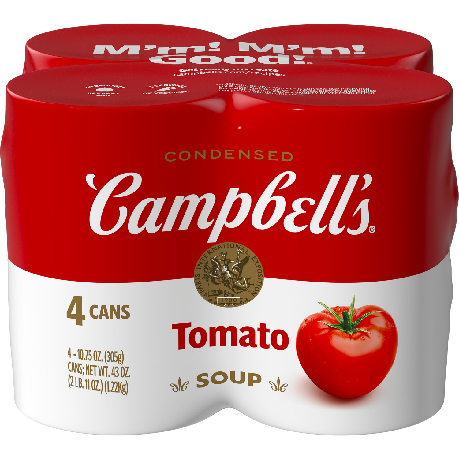 slide 1 of 7, Campbell's Condensed Tomato Soup, 10.75 oz Can (4 Pack), 43.000 oz