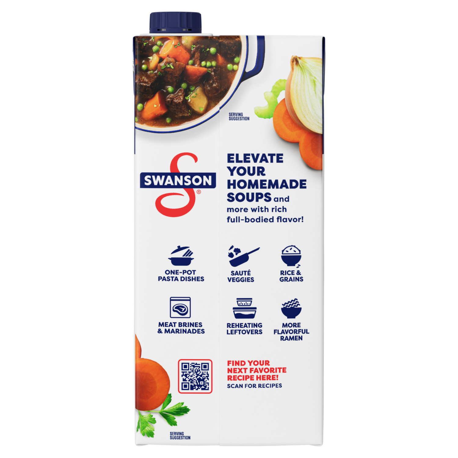 slide 5 of 8, Swanson 50% Less Sodium Beef Broth, 32 oz Carton, 32.000 oz